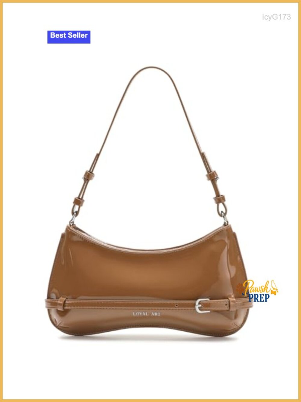 Patent Leather Shoulder Bag for Women Small Under Arm Purse with Zipper